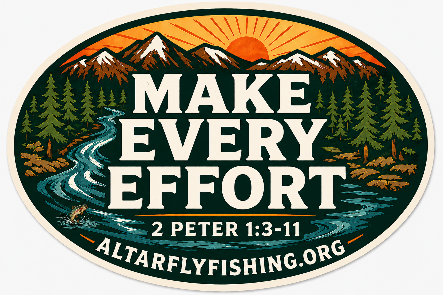 Make Every Effort river and mountain fishing logo Make Every Effort river and mountain fishing logo