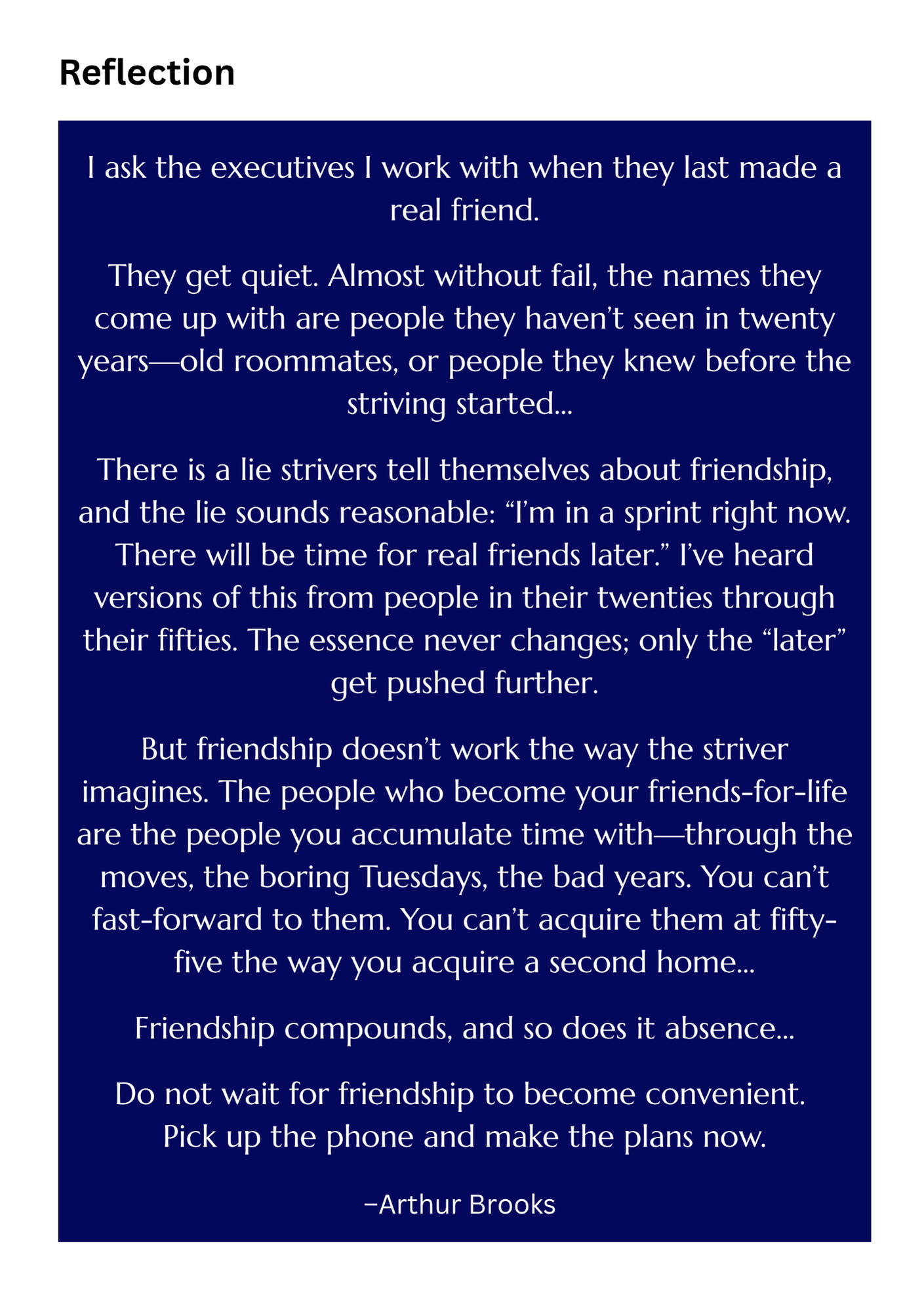 Friendship quote printed on blue background Friendship quote printed on blue background